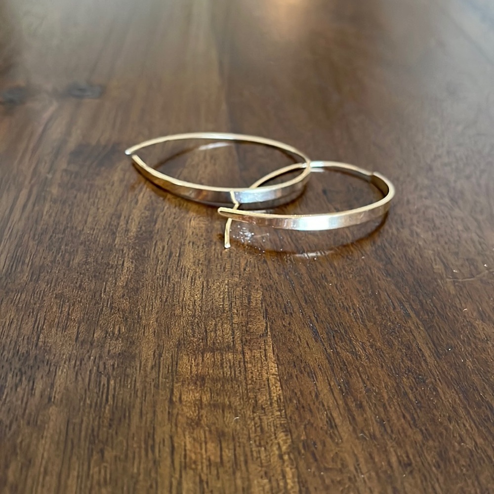 LOFT | Linear Sculptural Hoop Earrings